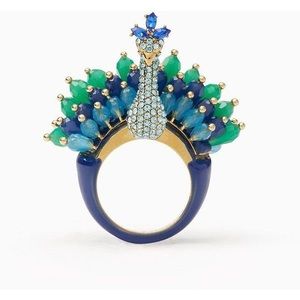 Kate Spade Full Plume Peacock Ring
